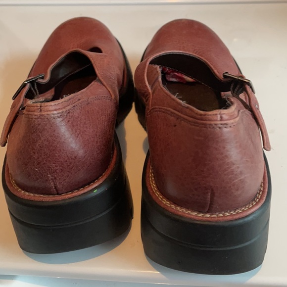 Mia Loran BoHo Mary Jane buckle low heel tan leather shoes size 4 girls - Picture 5 of 12